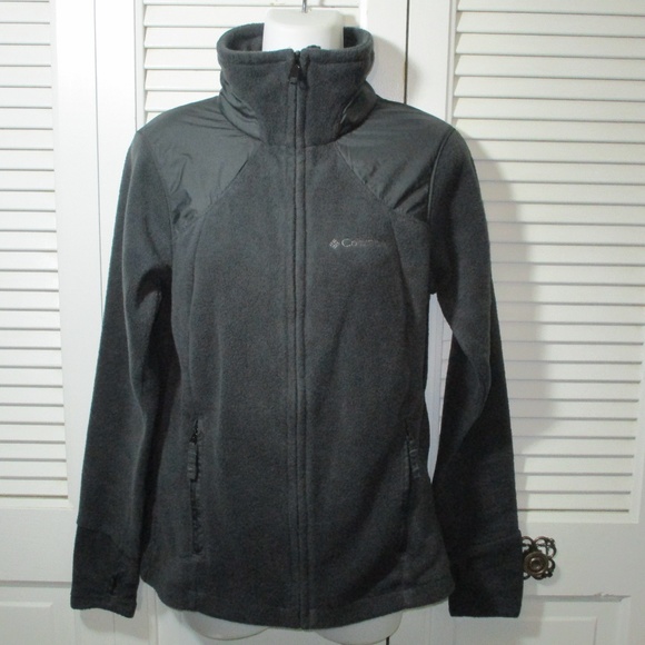 Columbia Jackets & Blazers - Columbia Black Thumb Hole Fleece Jacket M